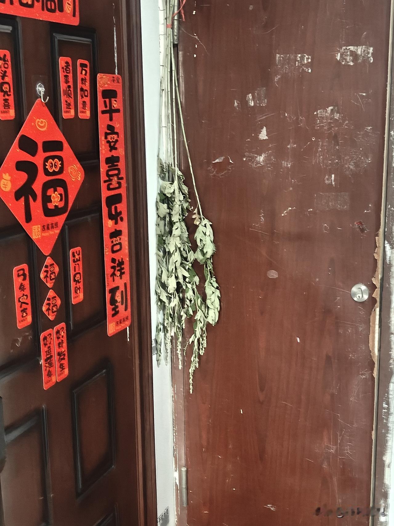 每逢端午清早，家门外总会多出一捆捆鲜润的艾叶，是对门的邻居悄悄送来挂好的。住在高