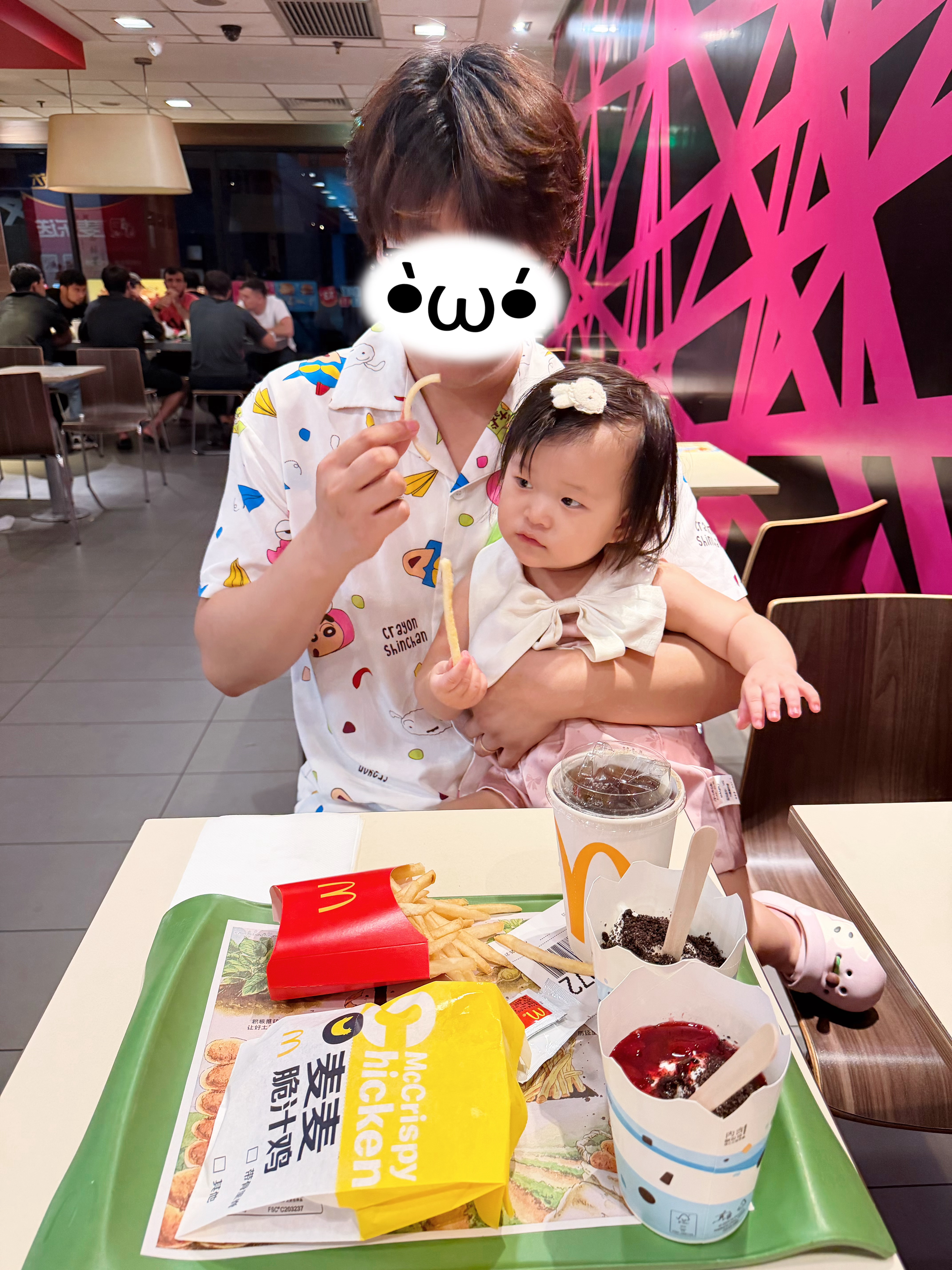 为森莫这个时间的麦当当里全都是歪果仁呀 大概有十几个 谁还能分清我在崂山or旧金
