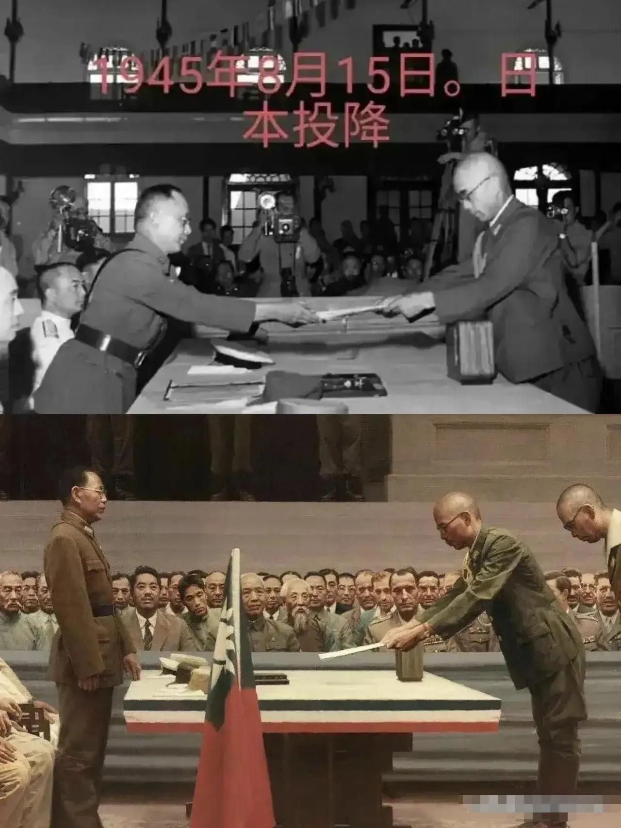 你以为当年接受日本受降时，中国代表何应钦是站直了身板，接受日本人投降的，其实不是
