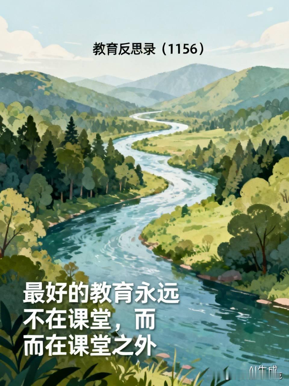 教育反思录（1156）

最好的教育

永远不在课堂

而在课堂之外

生活中的