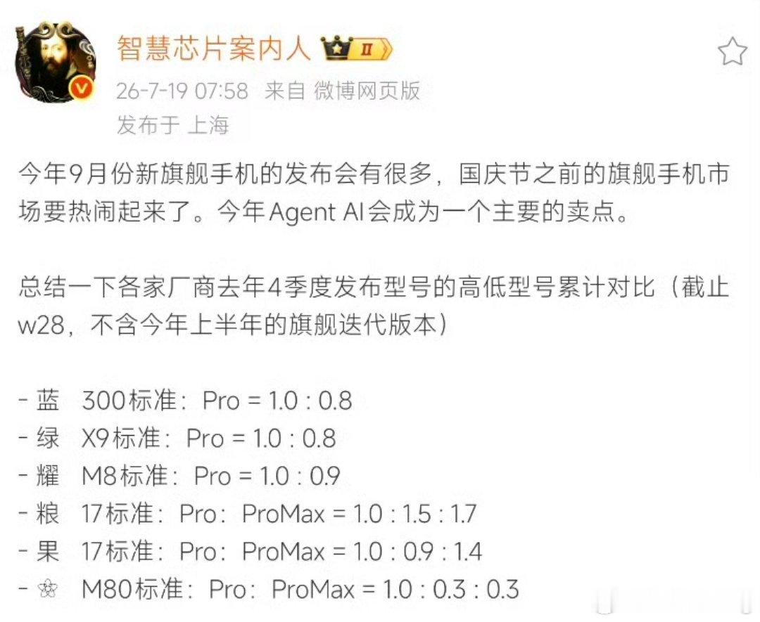 虽然这半年很多人喷小米17系列后劲不如开售那时候，但最终下来，小米的高端占比是最