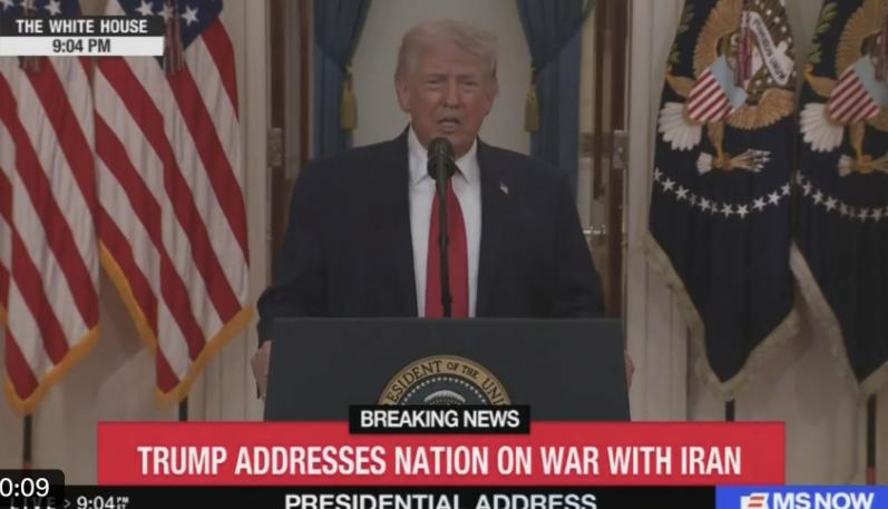 特朗普刚才，北京时间4月2日的上午九点发表全国电视讲话的时候说：我们现在完全独立