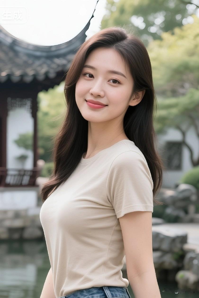 当江南的婉约撞上牛仔的率性，她的回眸，便是时光最温柔的留白。
 
江南美景 氛围