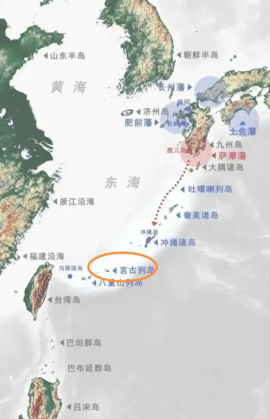 宫古群岛面积虽小，陆地仅约200平方公里，但是地理位置却极为重要，它为琉球列岛西