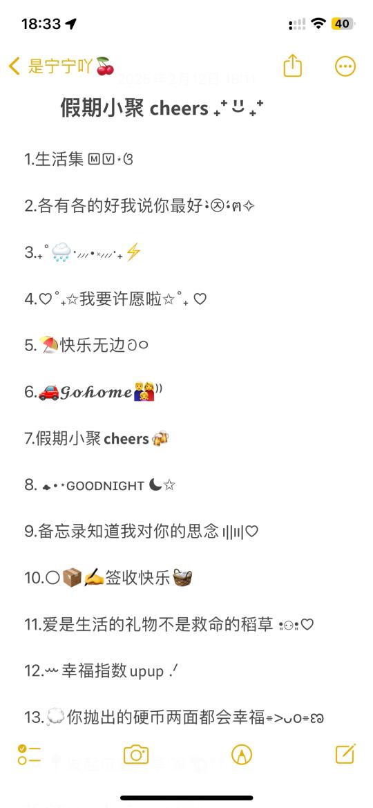 假期小聚 𝗰𝗵𝗲𝗲𝗿𝘀 ₊⁺ '͜' ₊⁺