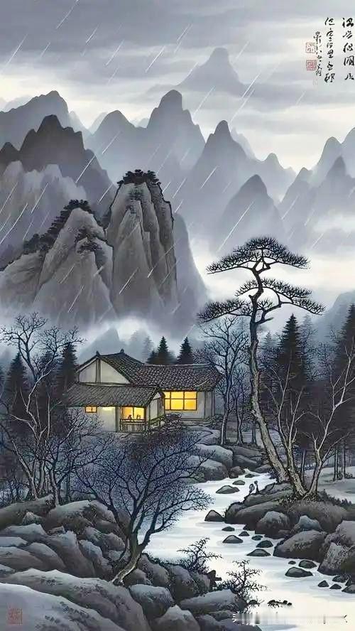 《玉清夜归》
——宋·赵师秀
岩有未有桂花开，
观里闲寻道士来。
微雨过时松路黑