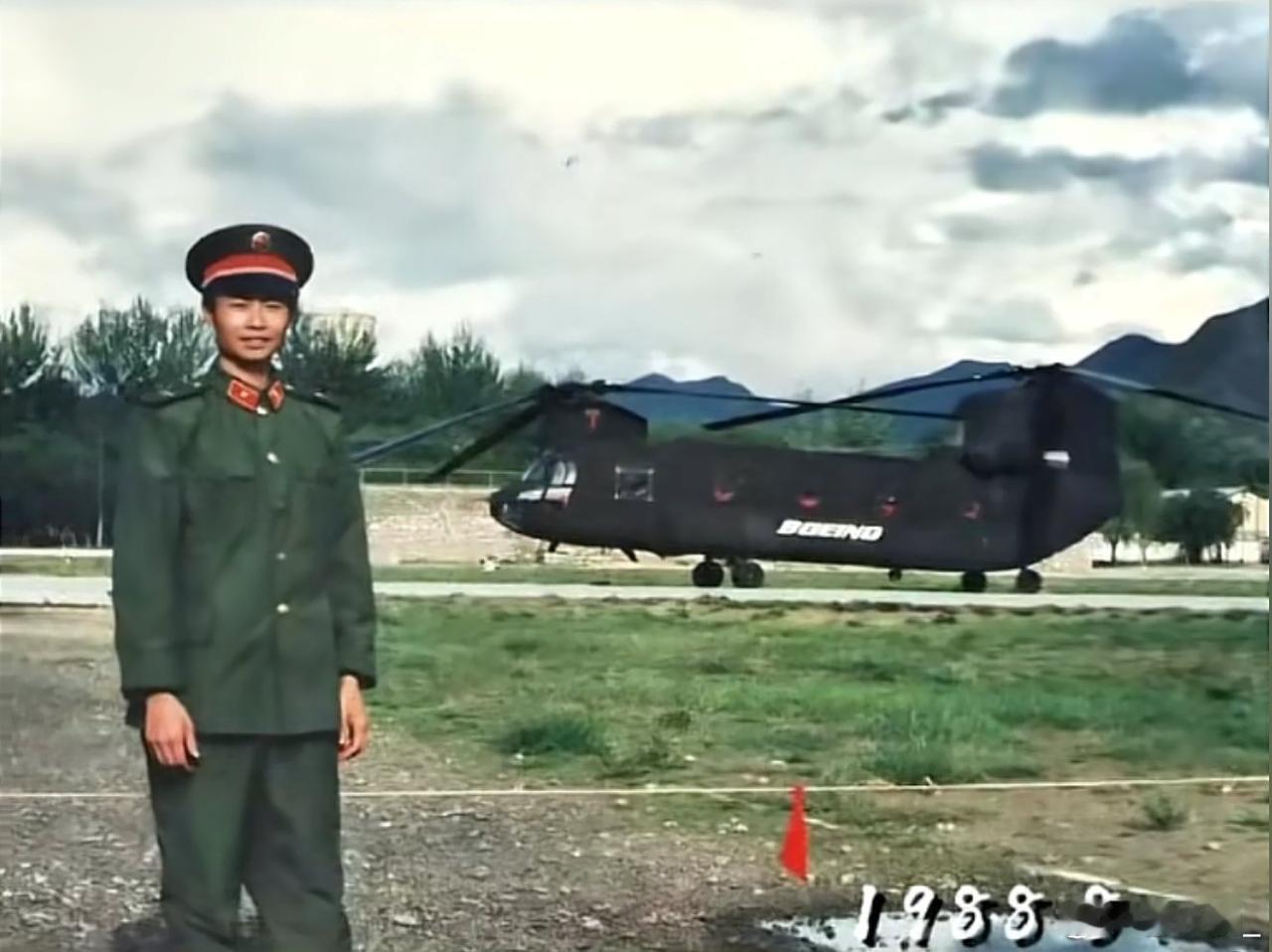 1988年美国波音公司来华推销支奴干重型直升机，在西藏进行演示（图1）
中美蜜月