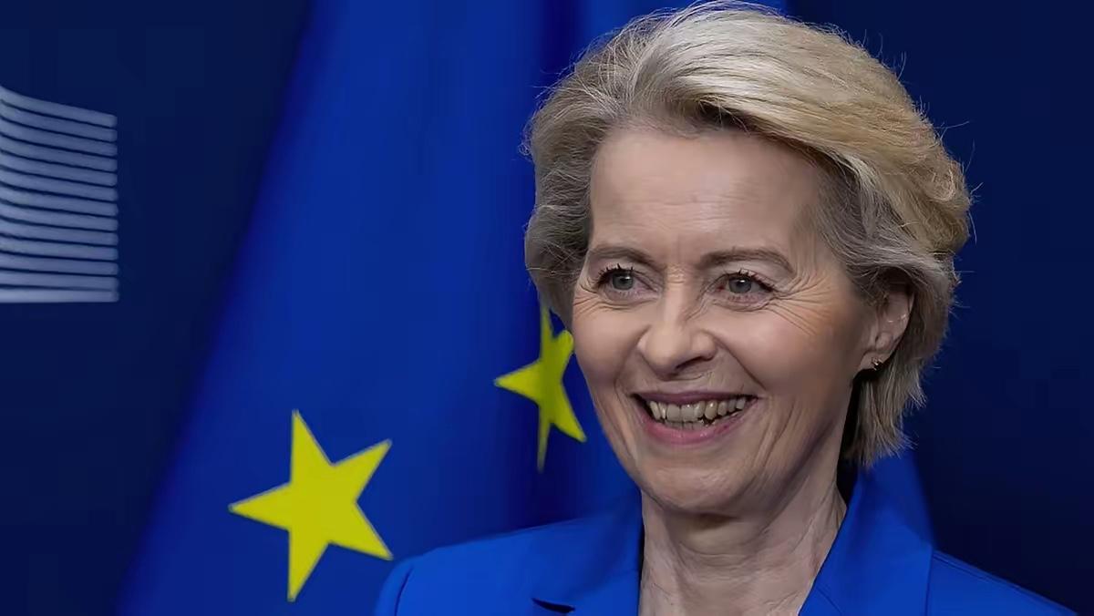 显然，欧盟委员会主席冯德莱恩此刻非常高兴，她在社交媒体连发两文：
​“今晚，欧洲