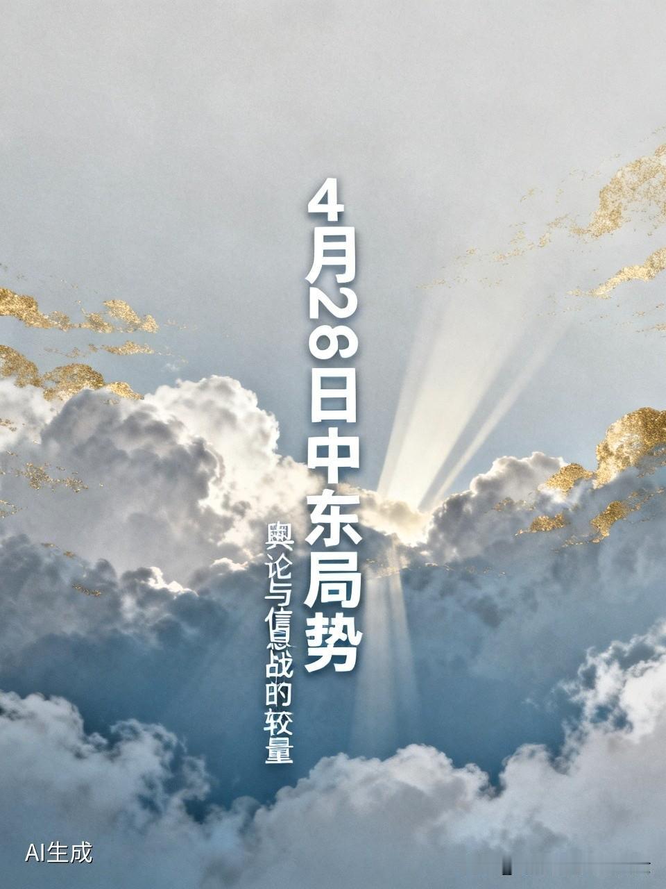 4月26日，中东彻底站上风口浪尖！一场精心策划的舆论战已经打响🔥

局势再度紧