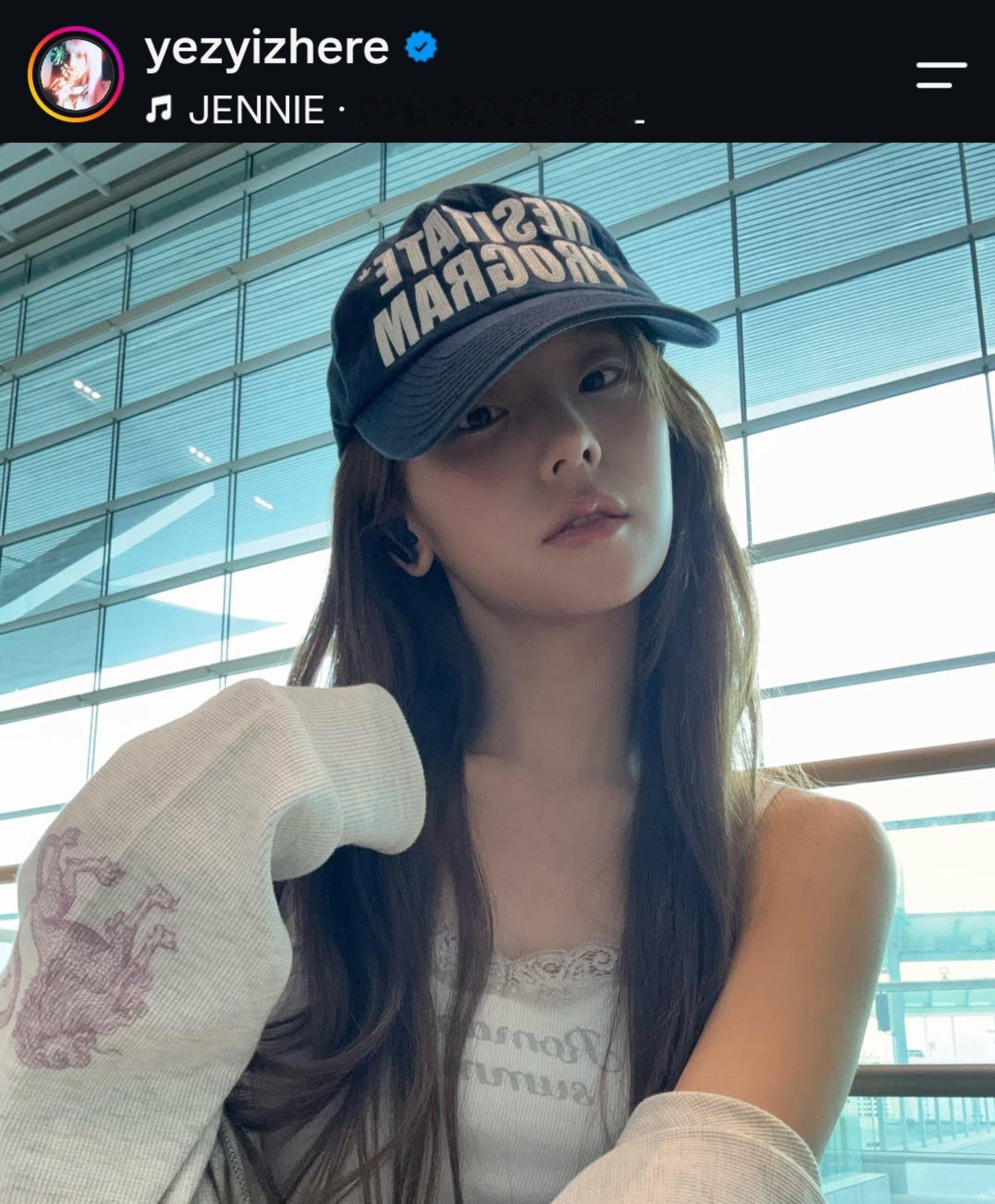 itzy成员黄礼志在最新IG中使用fallen angel🪽jennie全新e
