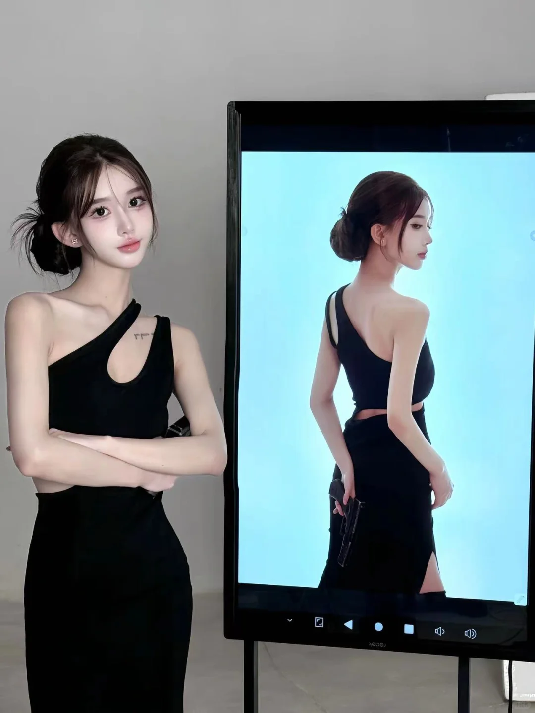 女特工上线🩸在梦象和大屏幕的自己合影啦