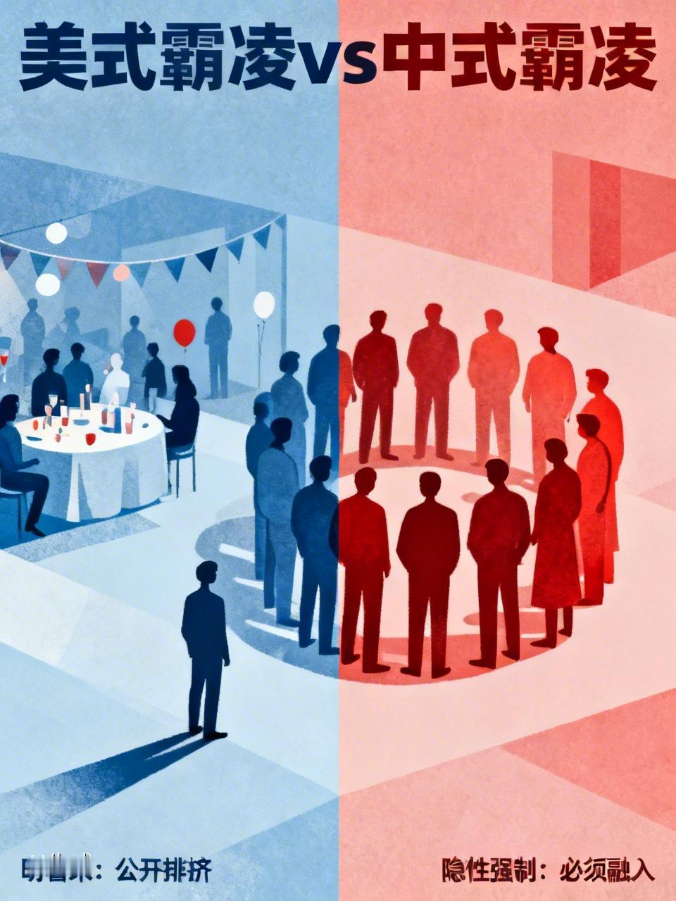 美式霸凌vs中式霸凌，看完太真实了
 
最近这个对比梗特别火，很多人看完都直呼戳