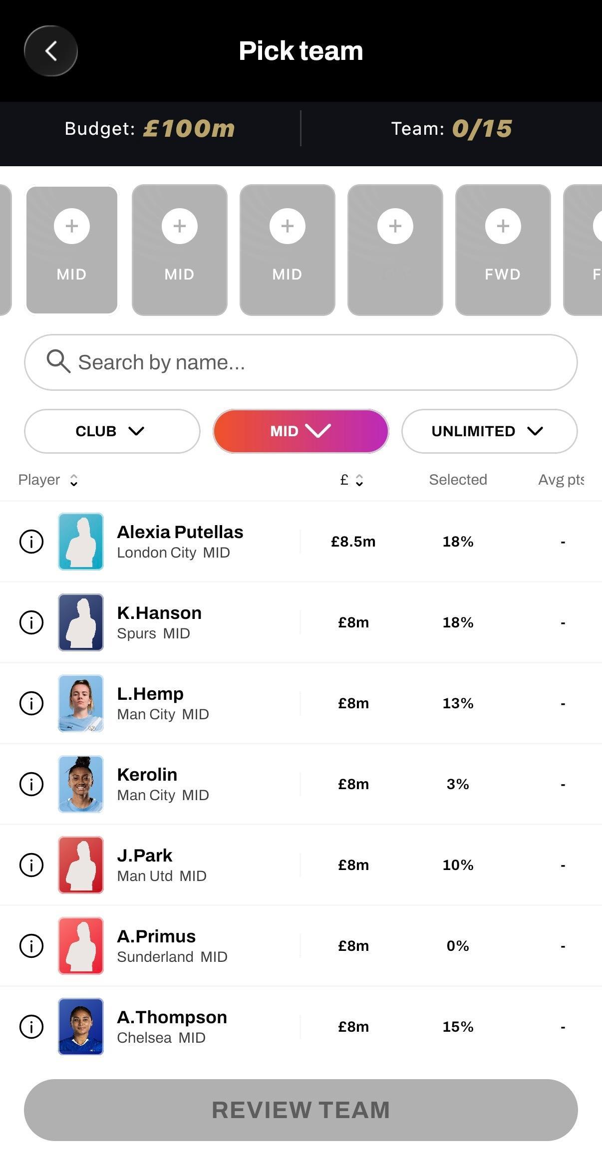 Barclays WSL和WSL2梦幻足球游戏（Fantasy Game）现已正
