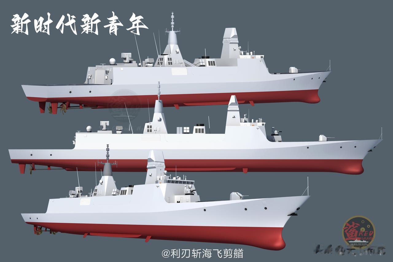 来瞅瞅两位大佬绘制的我海军新一代护卫舰054B的最新CG图，而054B大概也就张