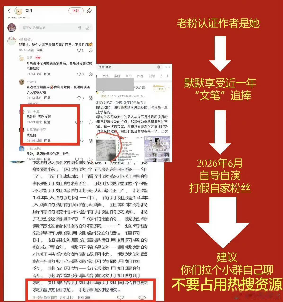 曝沈月文章抄袭自己买rs 自己打假  明明是自己粉丝先承认 夸了一年的文青人设 