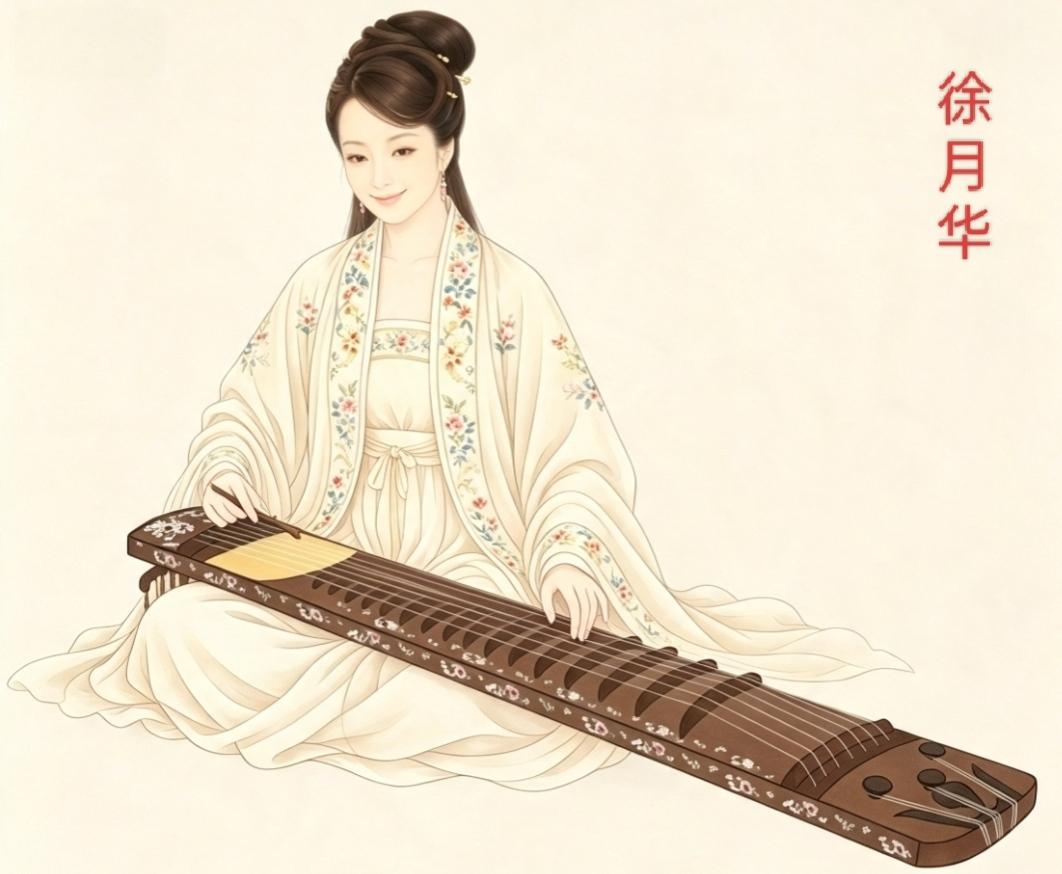 徐月华，是北魏时期的歌妓，她擅长演奏箜篌（卧箜篌），尤其以《昭君出塞》乐曲（也被
