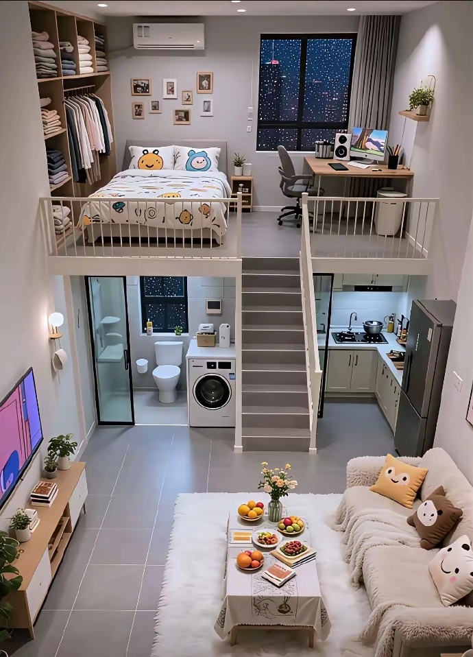 这才是所有单身男女的梦中之屋吧！ 