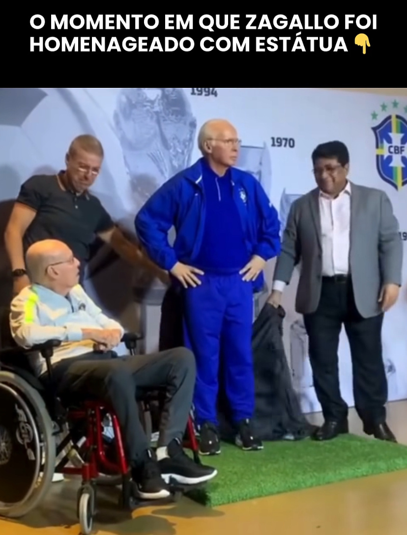 經典回眸- 紀念功勳薩加奴嘅雕像🇧🇷2022年，巴西足協為紀念球員兼教練都為