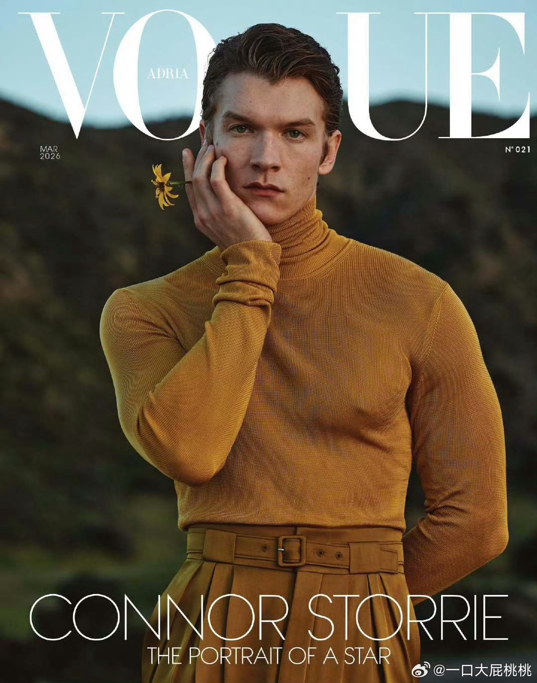 《巅峰对决》另一个男主 Connor Storrie登上了阿德里亚版 VOGUE