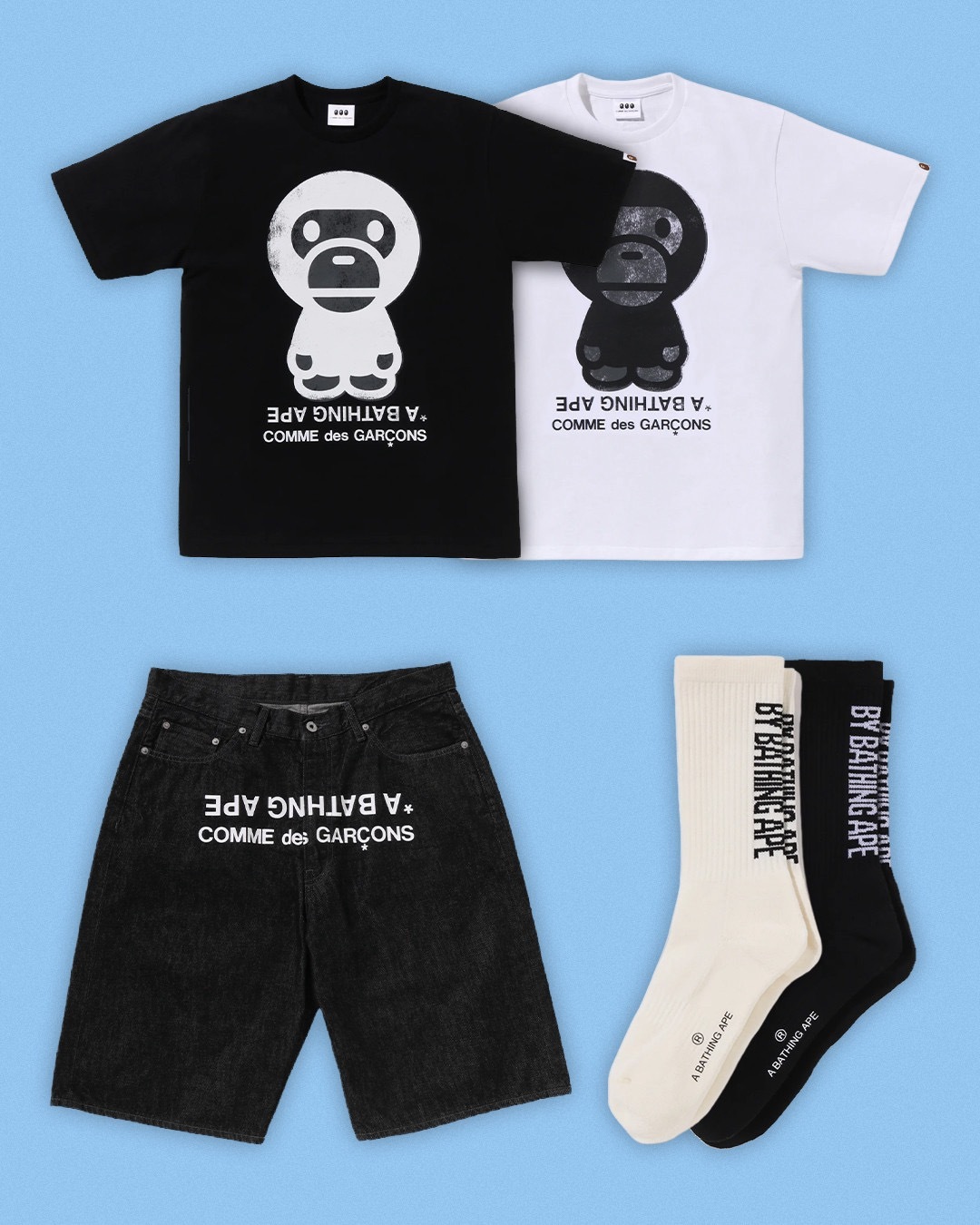 BAPE 与 COMME des GARÇONS 发布 2026 春夏联名系列，