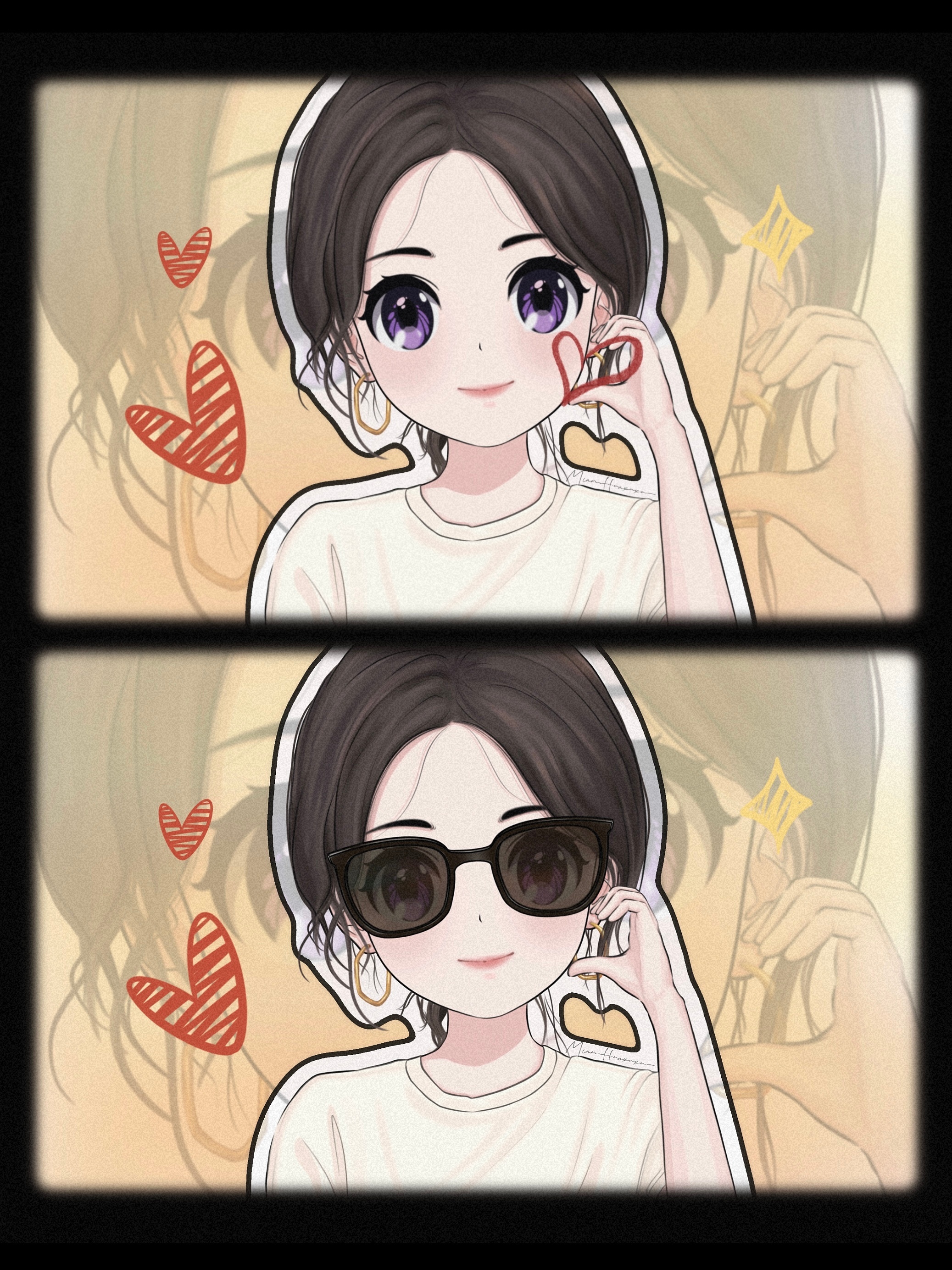 #杨紫[超话]# 来给大家比个心🫰这么可爱的图图快查收💗图 cr #1106