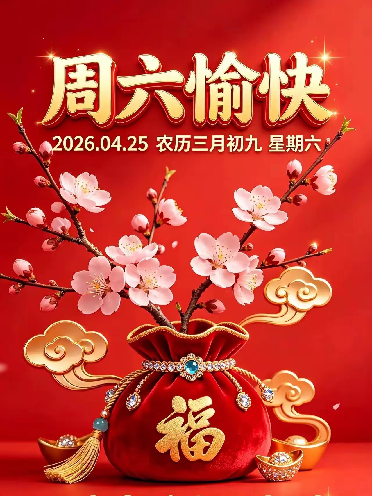 三月初九，愉快的周末，不变的祝福，愿我们：平安、健康、幸福、好运！🌹🍎早上好