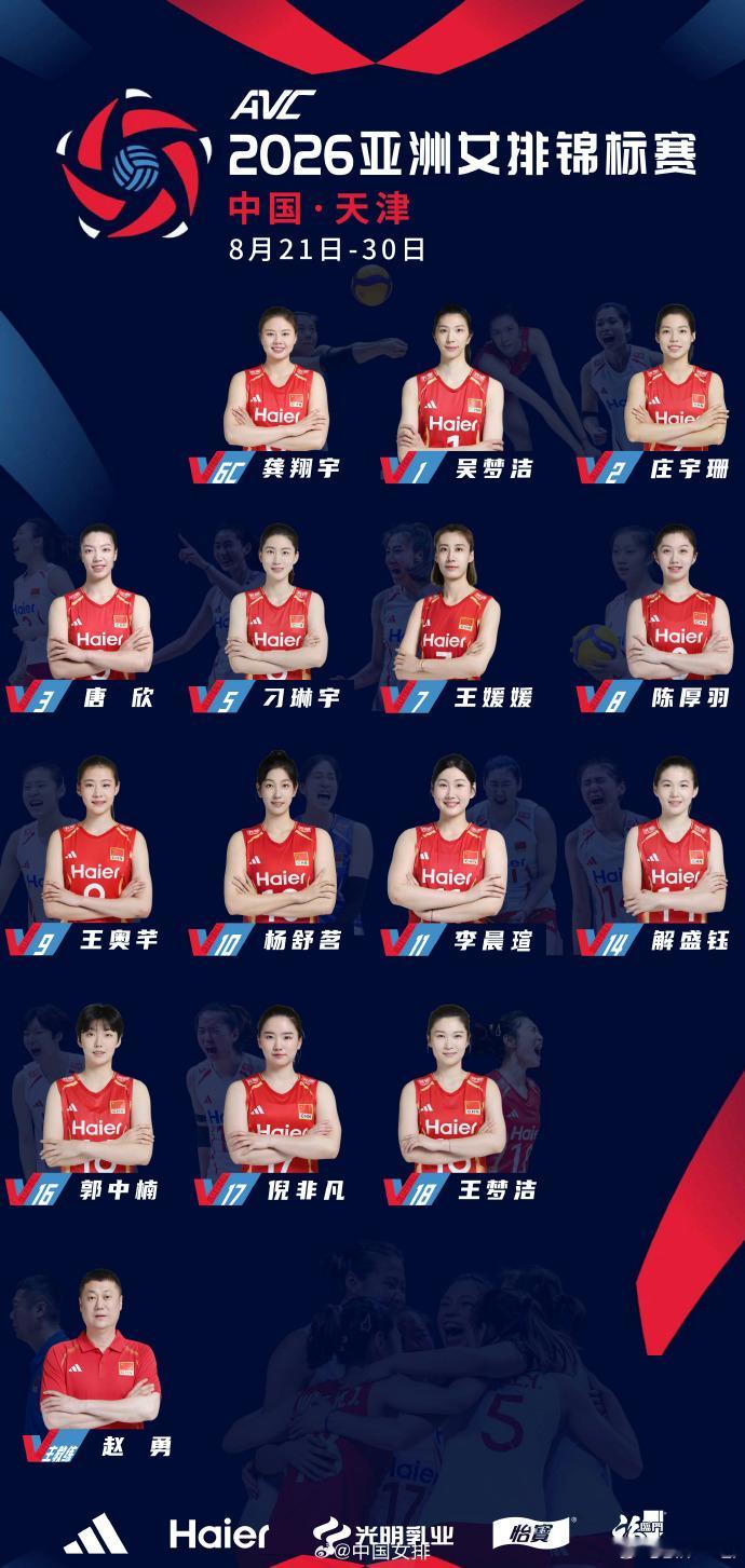 2026女排亚锦赛中国女排 名单期待比赛，中国女排强势夺冠 