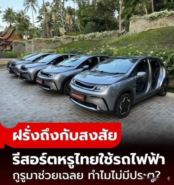 #SUV[超话]#泰国某度假村购买了一批比亚迪海豚，然后把四个车门全都给卸掉了，