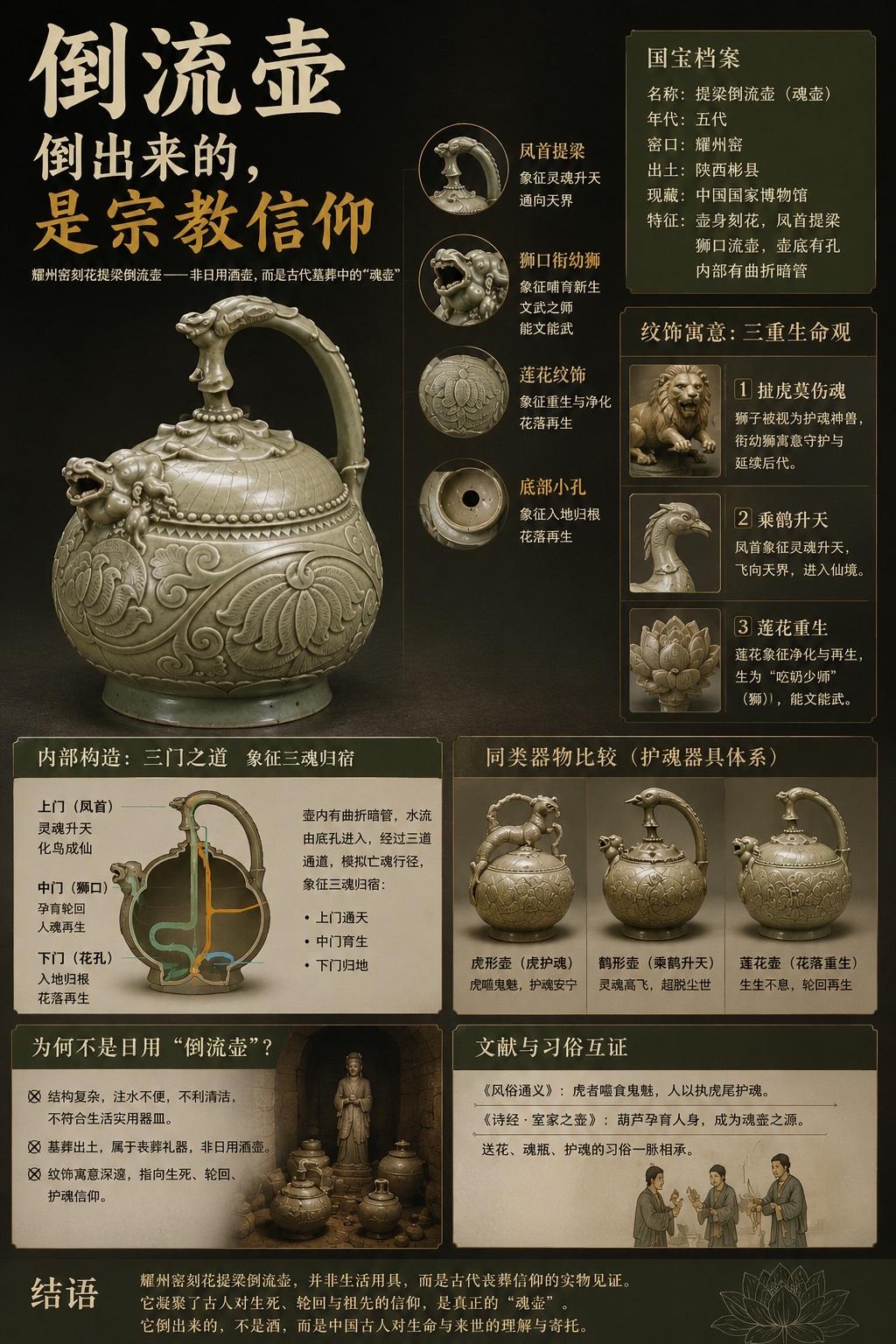 “倒流壶”倒出来的，不只是水，而是宗教信仰

——重新理解耀州窑“提梁倒流壶”的