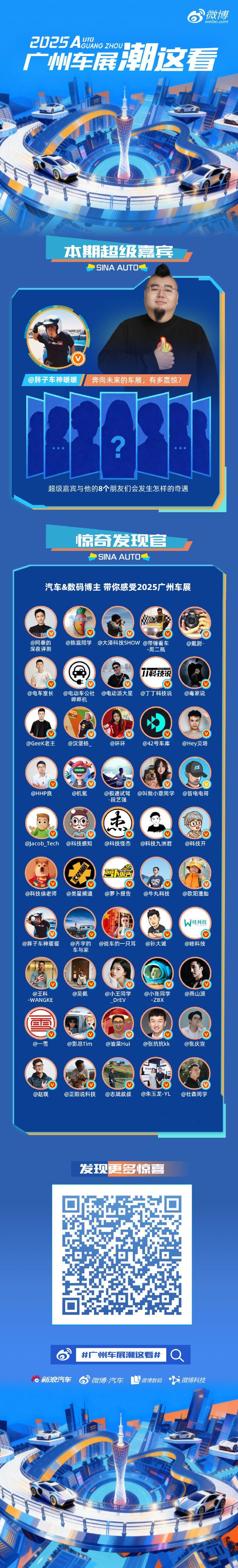 2025广州车展媒体日正式开启！“惊奇发现官”全员就位，现已整装出发。请你做好准