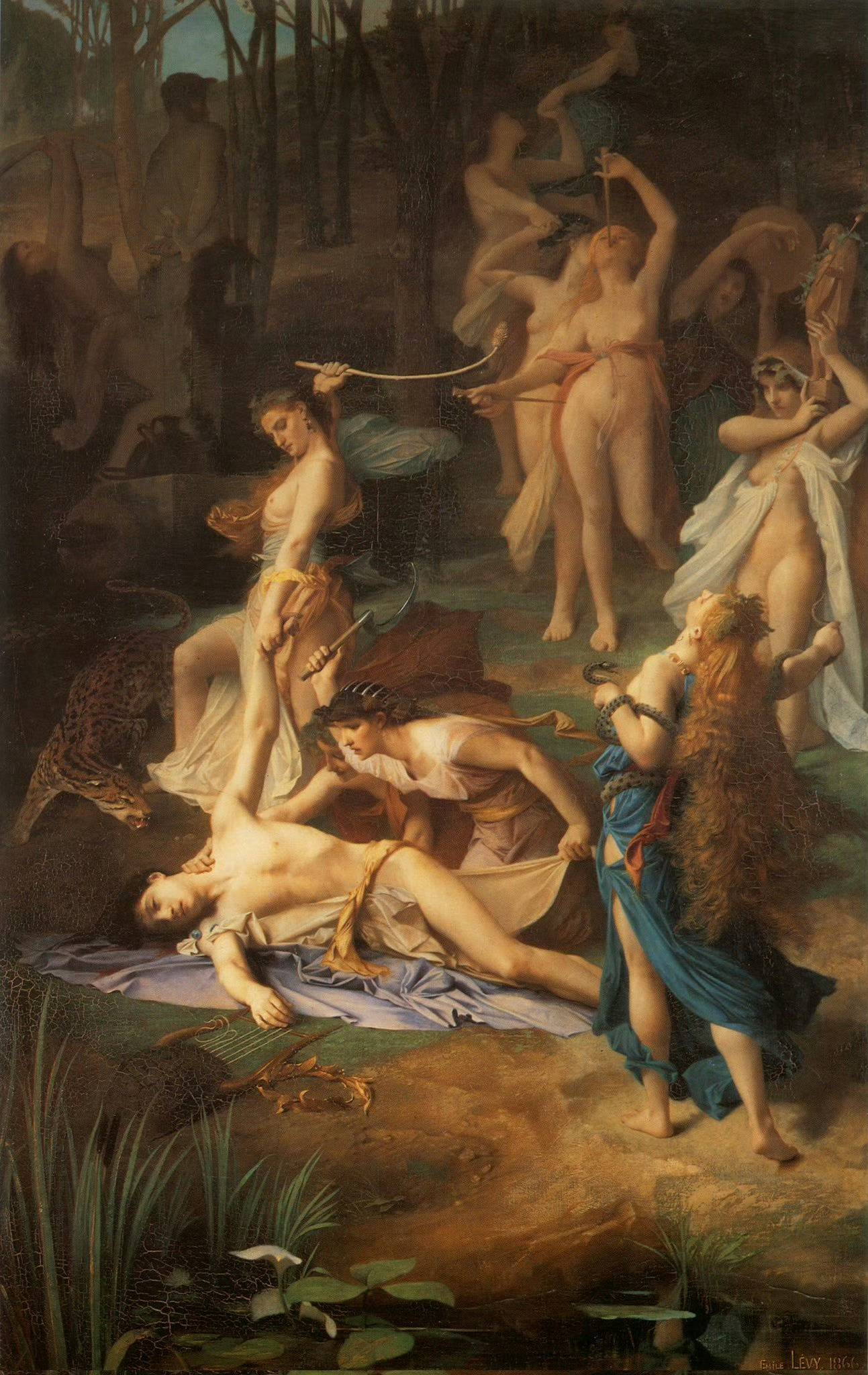 "Death of Orpheus" by Émile Lévy (1866)藏