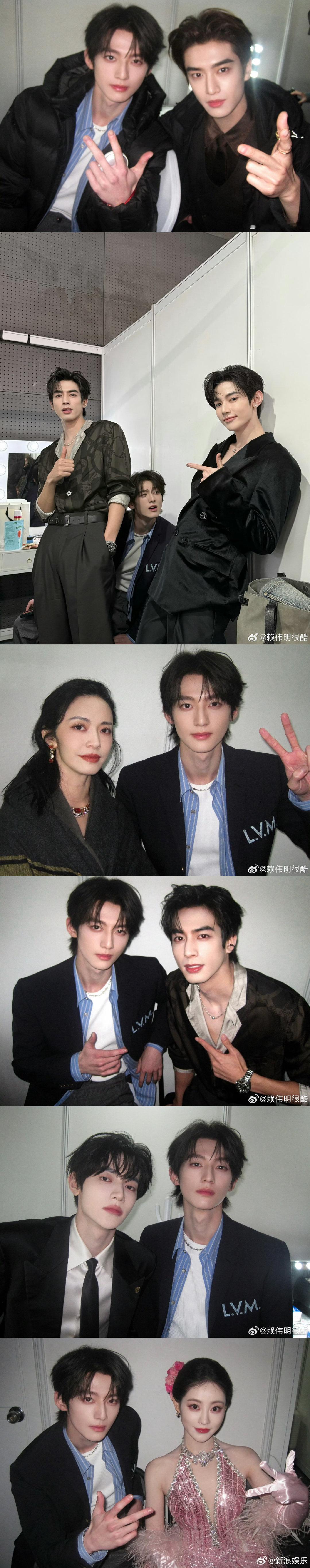 微博之夜的丰愉时刻 每年微博之夜都可以看到好多想不到的后台合照！星光卸下光环并肩