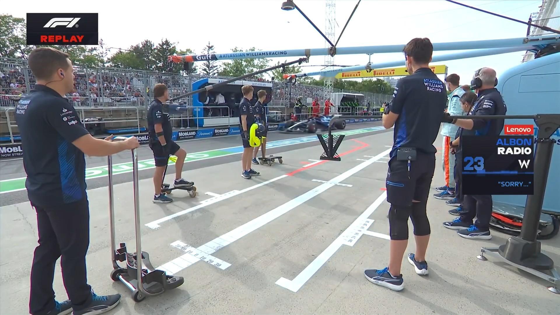车队的人等着收车，结果阿尔本开过了[笑cry]F12025F1加拿大大奖赛 ​​