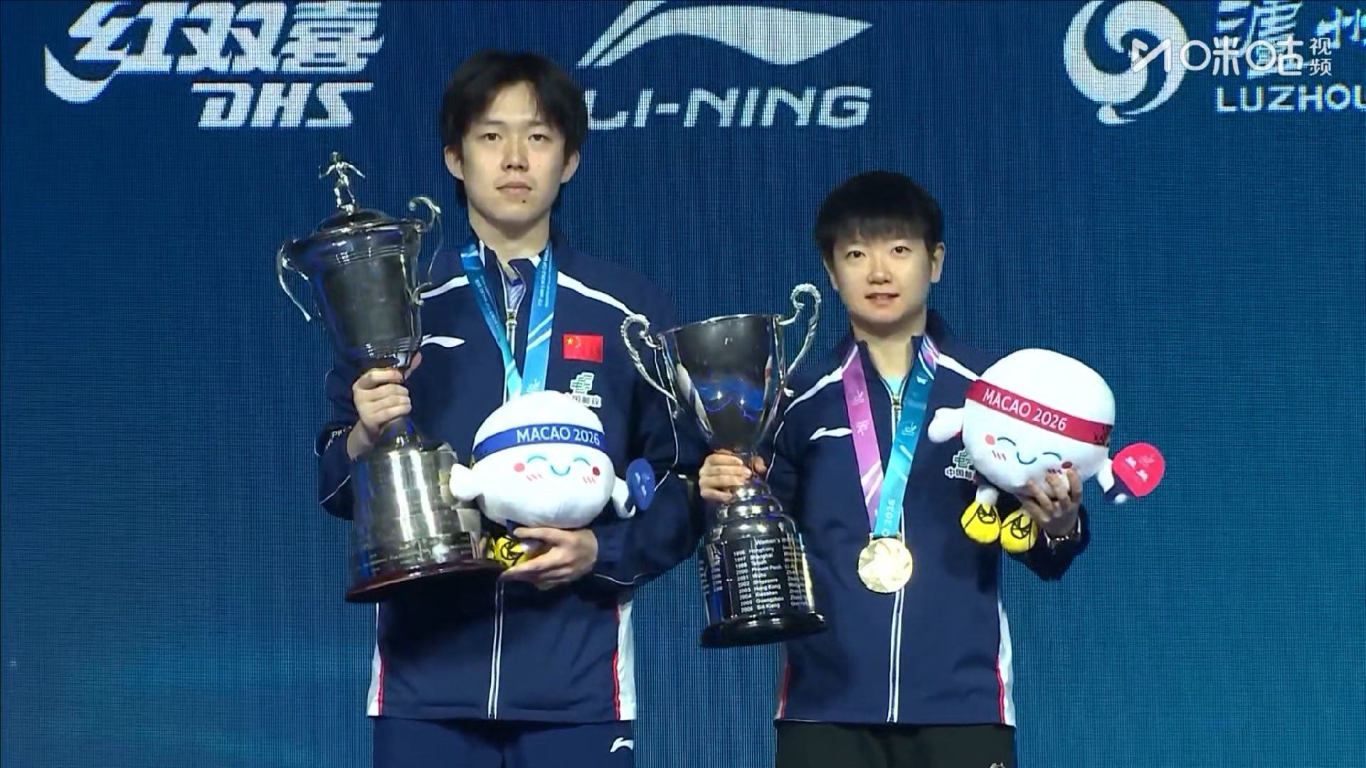 王楚钦，孙颖莎顶峰相见！黑子说话🗣王楚钦的第一座世界杯冠军也有了大满贯就差最后