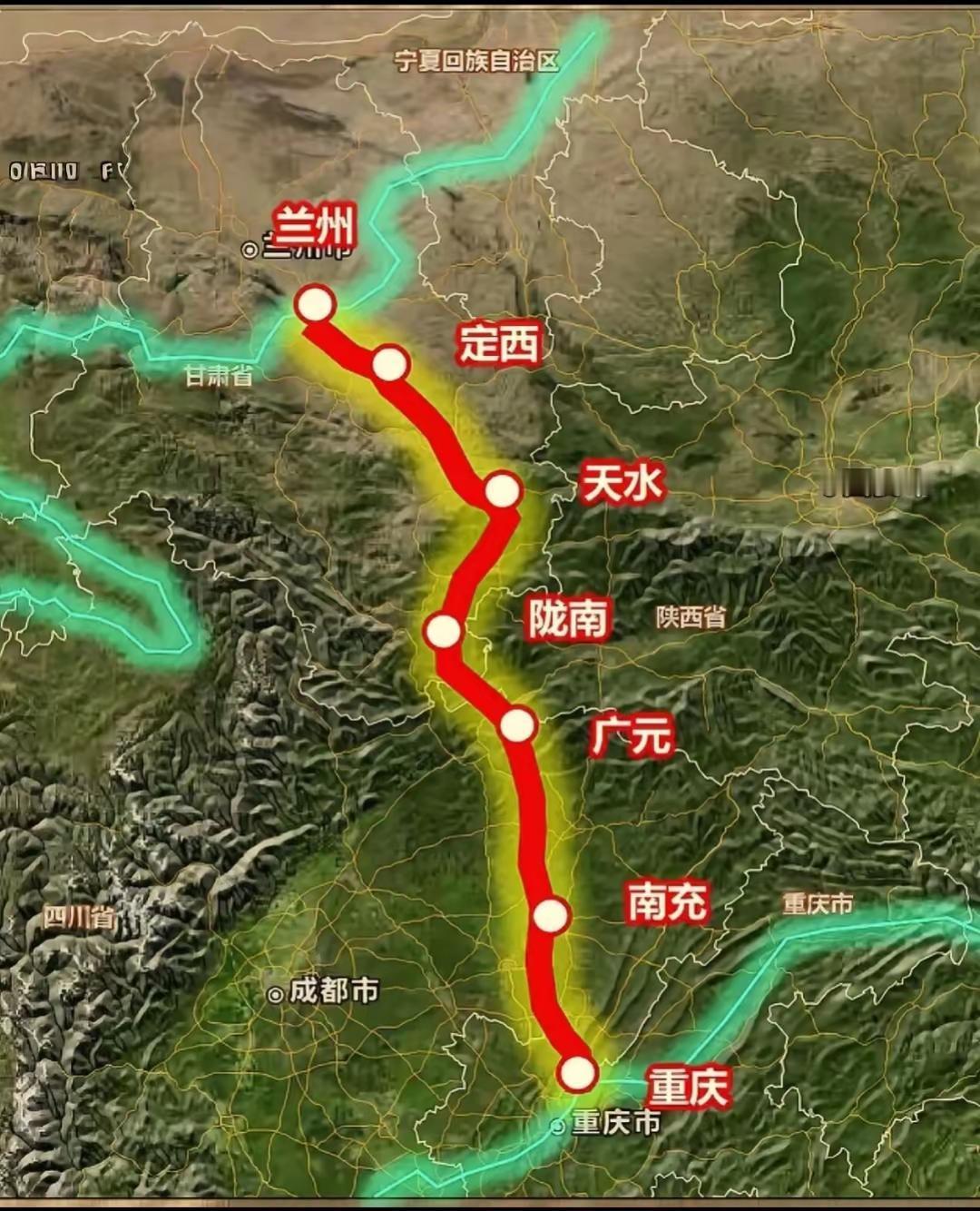 兰渝高铁路通车后将有方便。兰州到重庆一直很不方便，只有普速列车，两地没有直达的高