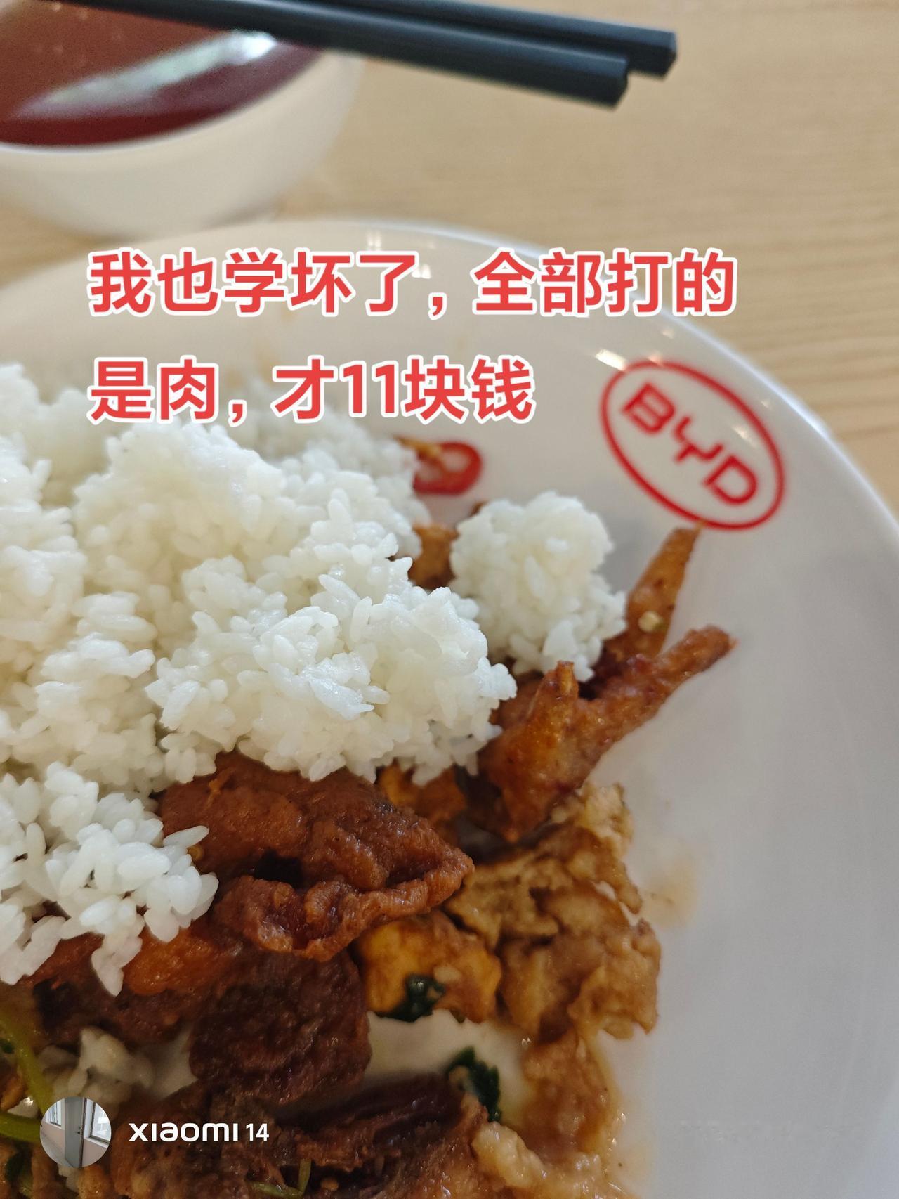听了网友的建议，全部打肉不打菜，一盘才11块比那19块6的便宜多了。以后就这么办