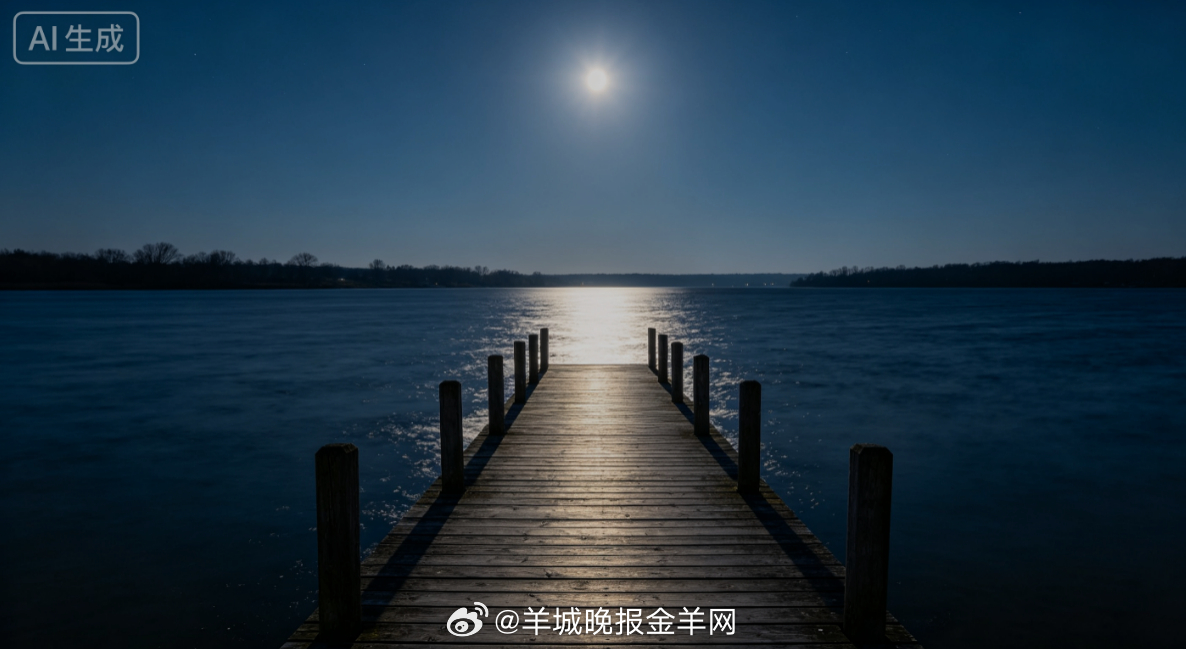 #晚安# 皎洁月光铺满长长的江栈，江水泛着一层细碎银波，晚风送来江水的清凉，消解