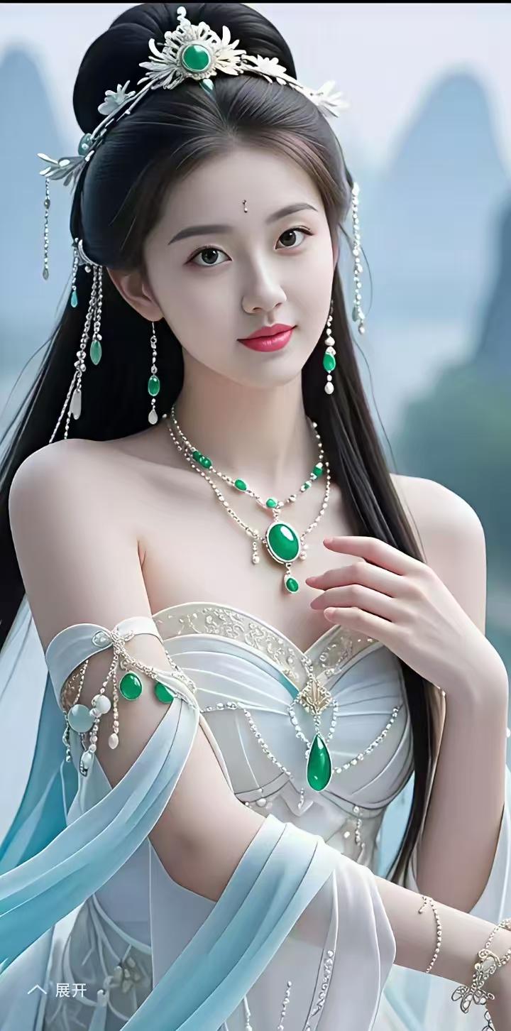 水仙子·佳人仙姿
风姿清雅似幽兰，
玉润肌肤貌若仙。
嫣然浅笑春风伴，
罗裙霞色