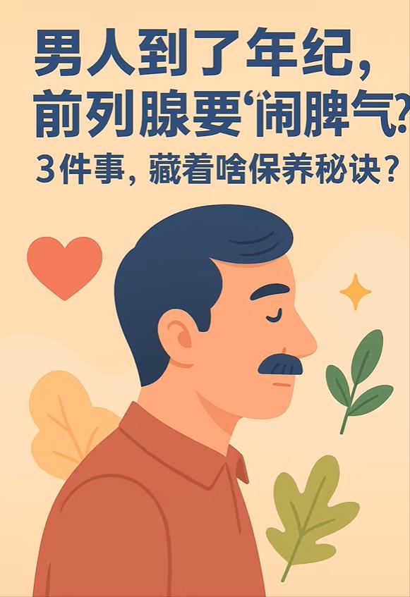 男人到了一定年纪，前列腺容易闹脾气？3件事，藏着啥保养秘诀？