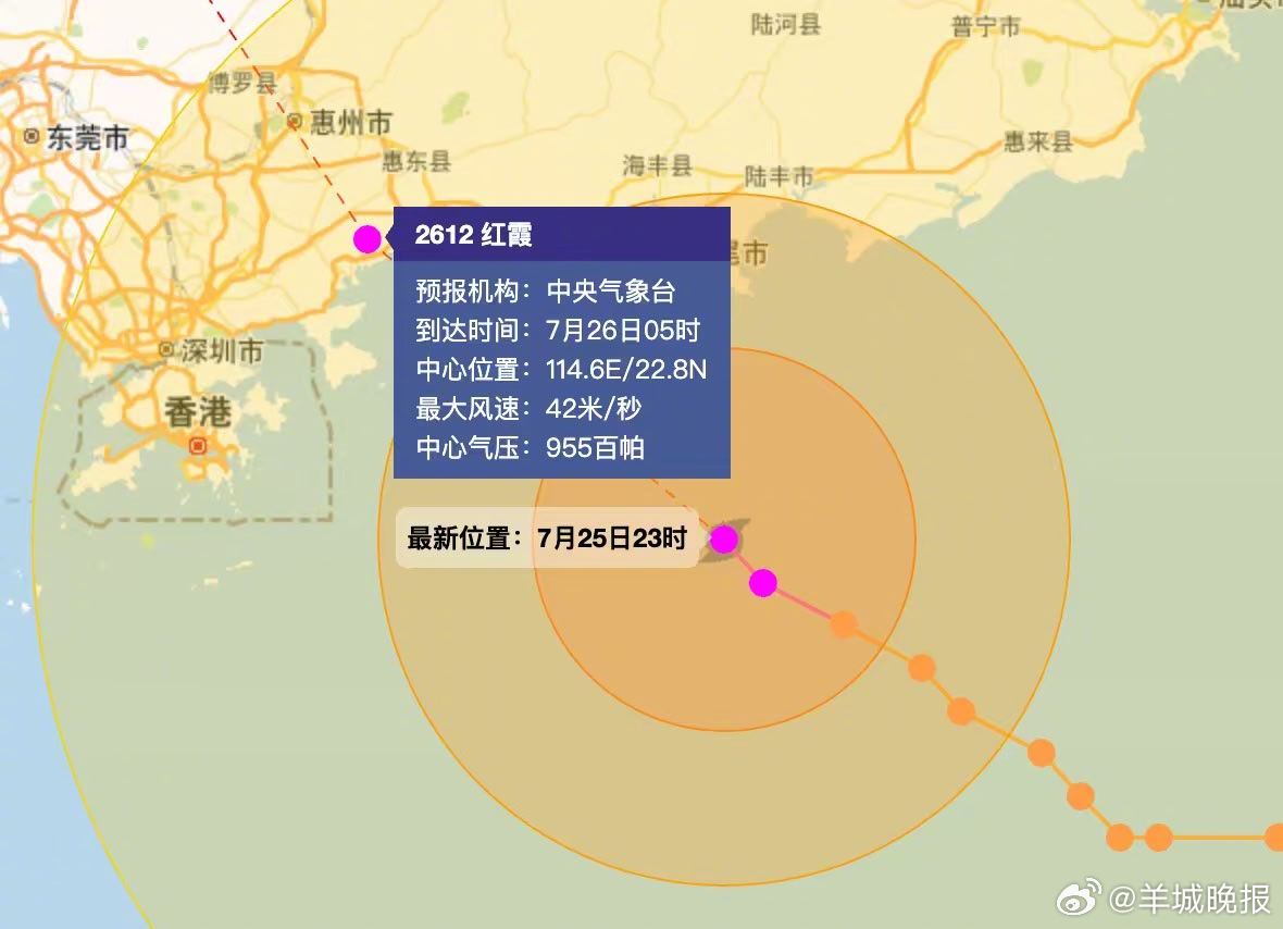 【#台风红霞预计26日3时前后在广东登陆#  广东累计转移超71万人】7月26日