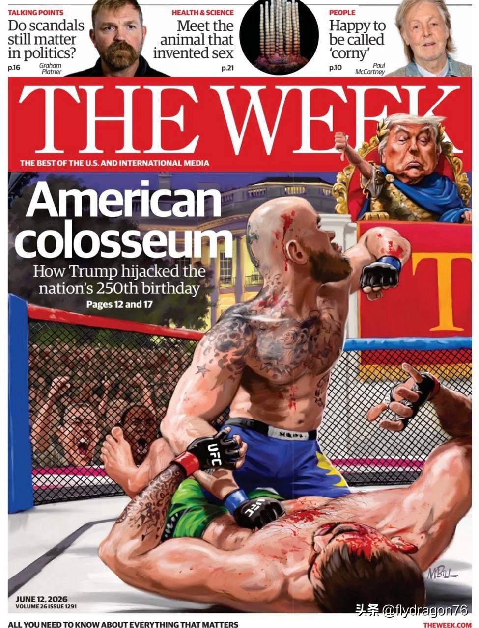 🇺🇸美国刊物《The Week》感叹道，特朗普“窃取了美国建国250周年纪念