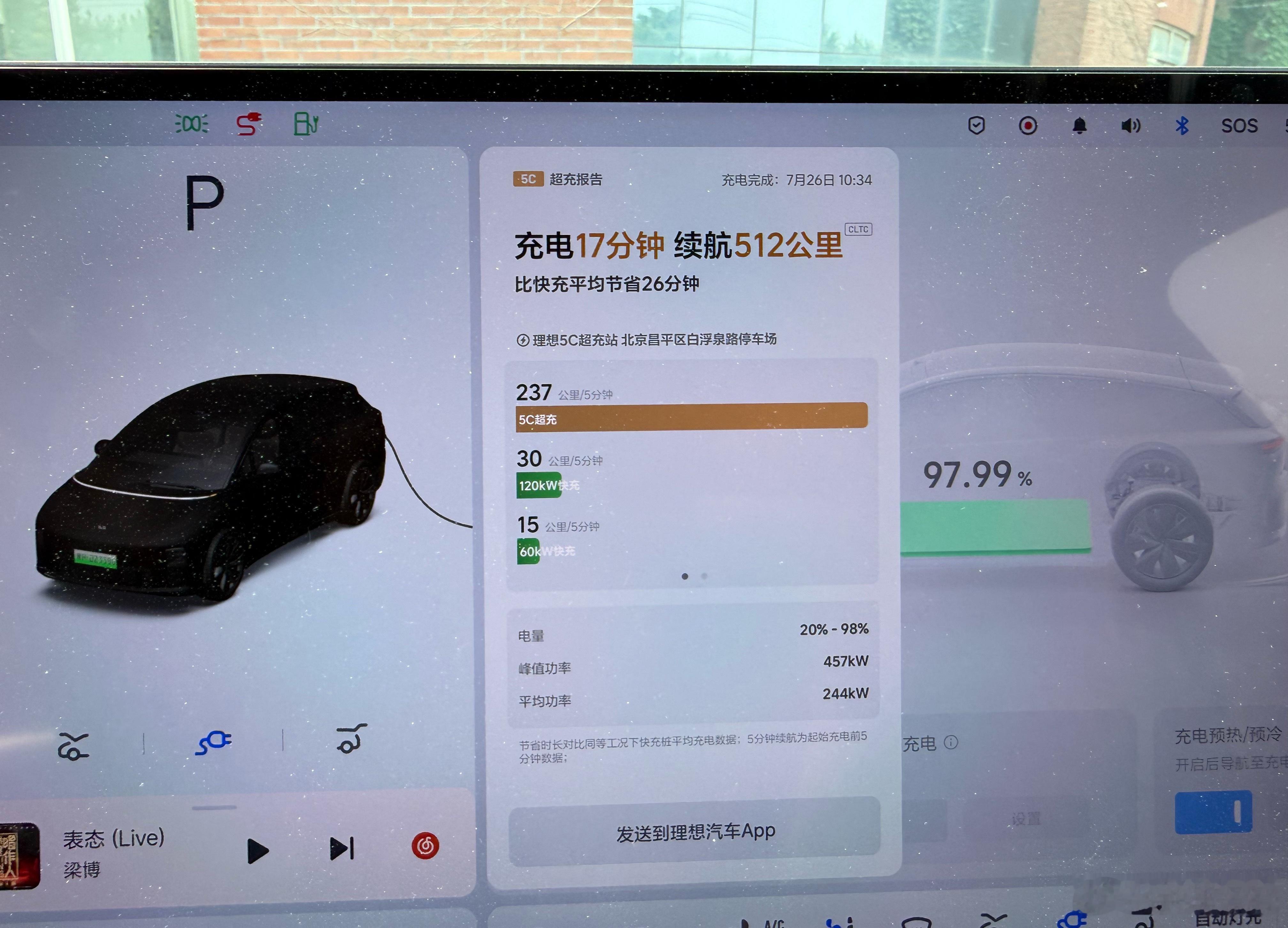 i6夏天充电不用预热电池，上来就450kw，真快… 