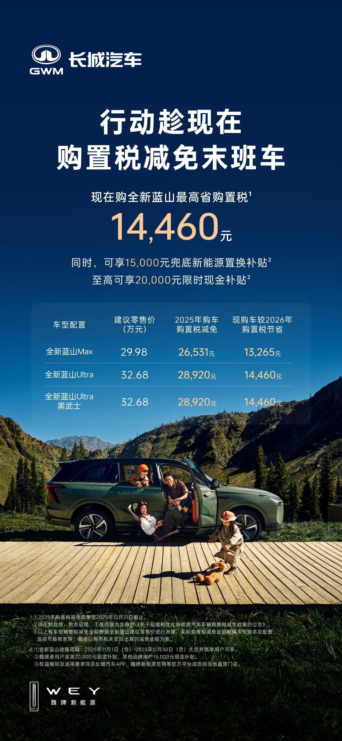 购置税减免倒计时！现在入手，不仅省钱，更是提前享受高品质出行体验～行动趁现在！向