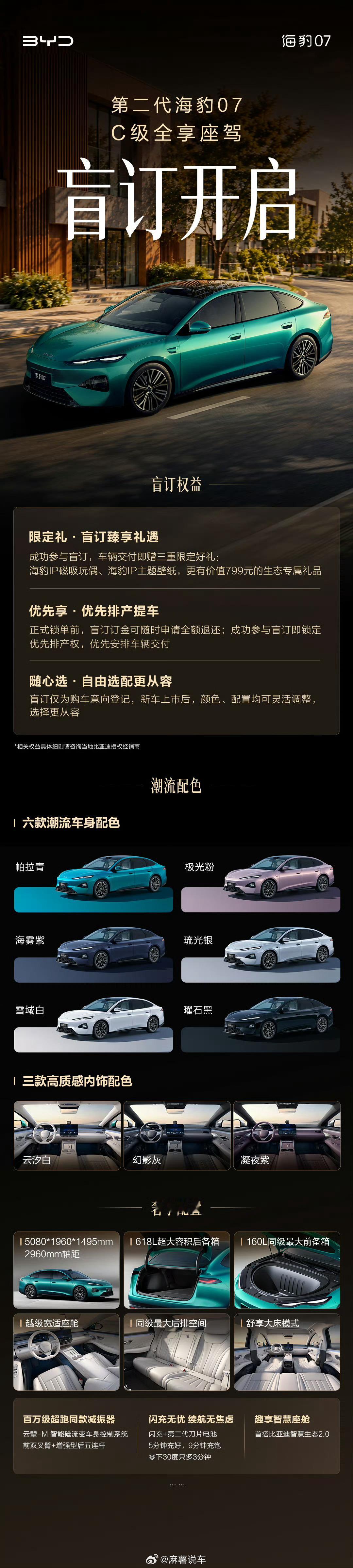 比亚迪海豹07这颜值太🉑了！第二代海豹07开启盲订啦～ ​​​