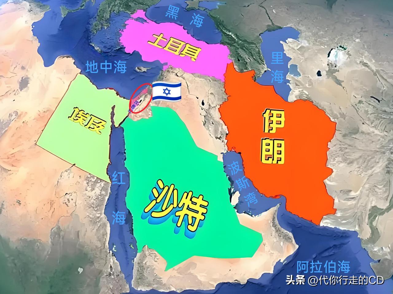 以色列之所以不停的捯饬...
是因为严重缺乏安全感！
环顾四周，都是“老大哥”。