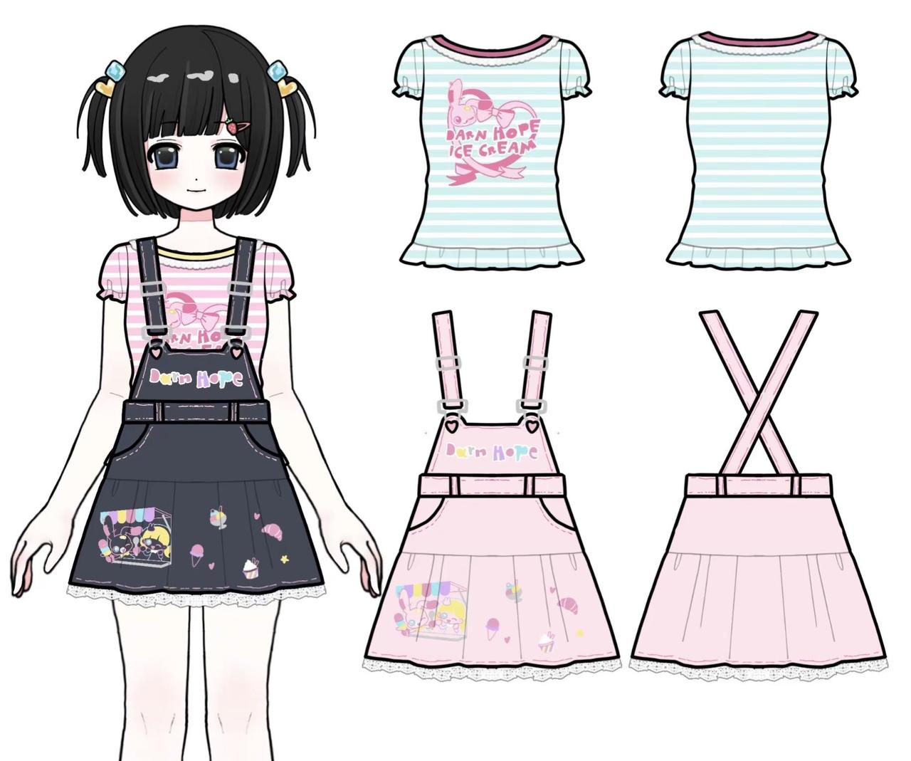 出女儿服/童趣服设计稿。我们不做女儿服/童趣服了，宝宝们可以@ 喜欢的店家来收呀
