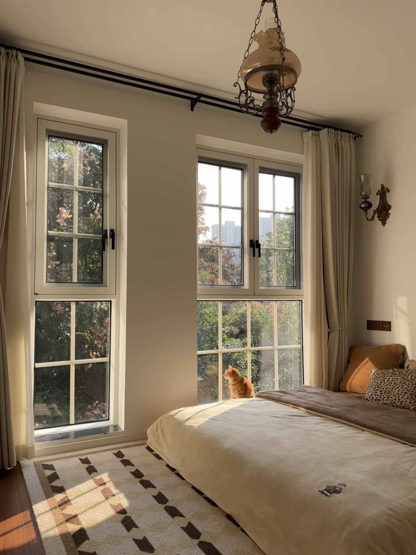 用断桥铝复刻法式格子窗，太成功啦！交功课！ 之前发的卧室断桥铝格子窗大...