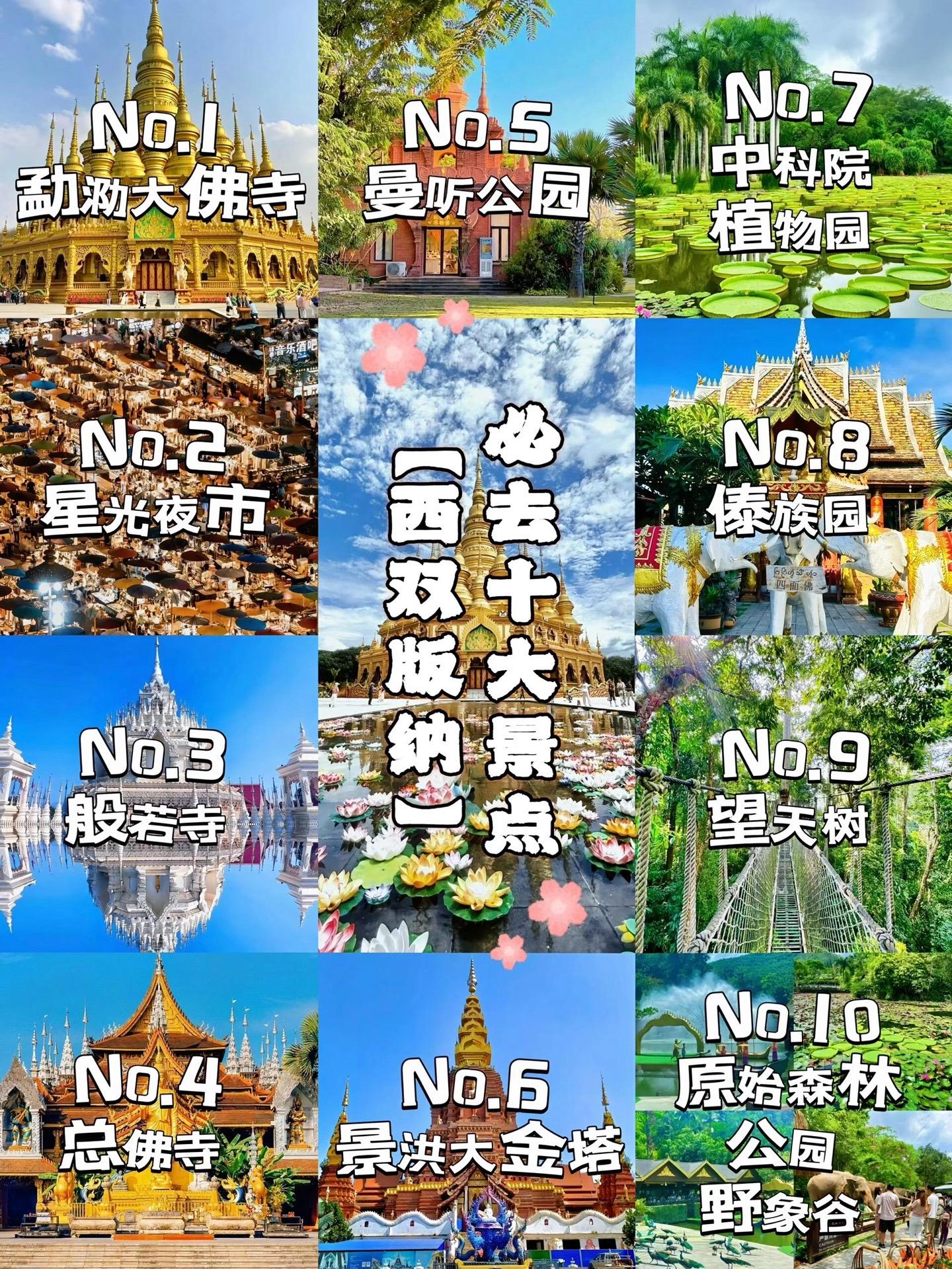 西双版纳10个必玩景点