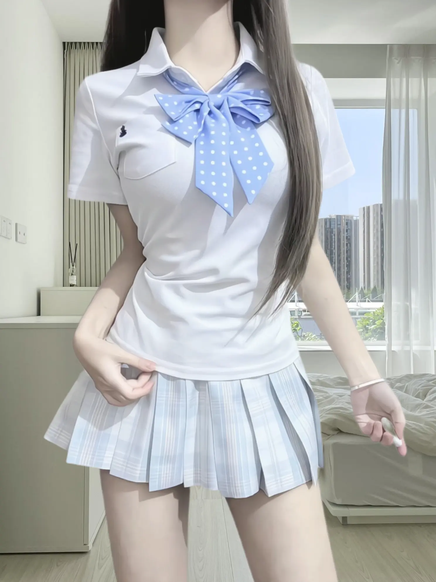 jk穿搭 女大学生 学院风穿搭  清纯甜美