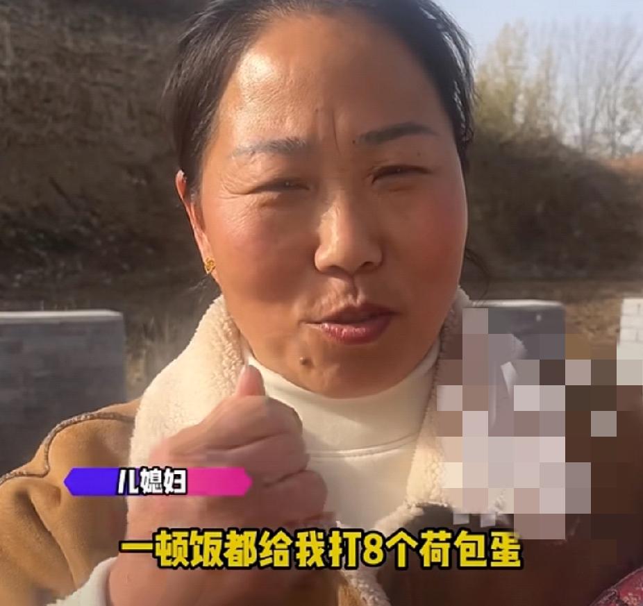 天呐，一天48个鸡蛋，怎么吃得下去的？儿媳妇称：“坐月子婆婆一天给做6顿饭，每顿